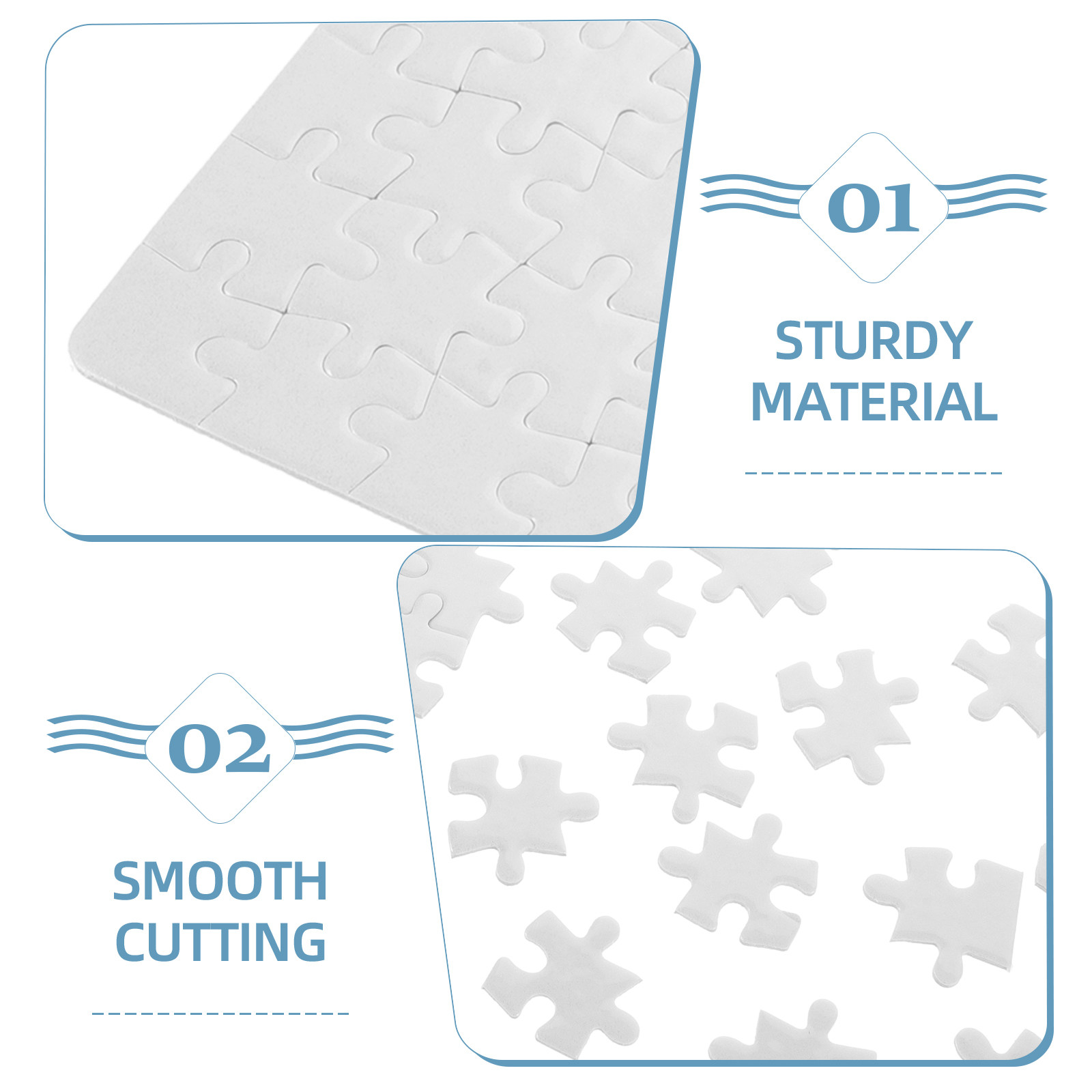 4Sheets Blank Puzzle Pieces fo - đánh giá và giá Puzzle Blank White