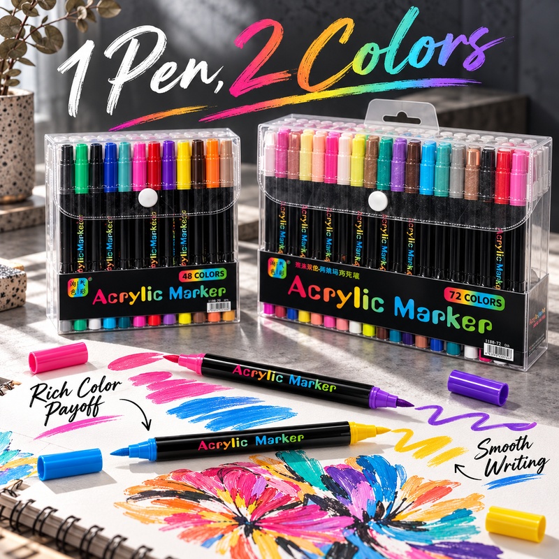 Dual Color Acrylic Paint Marke - đánh giá và giá Copic Marker Classic